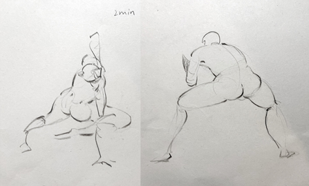 Lifedrawing1: rhythm and shape